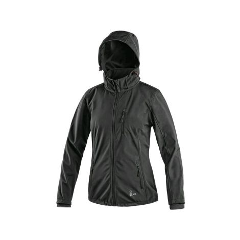 Damska kurtka softshell z odpinanym kapturem CXS Digby Canis kolor czarny